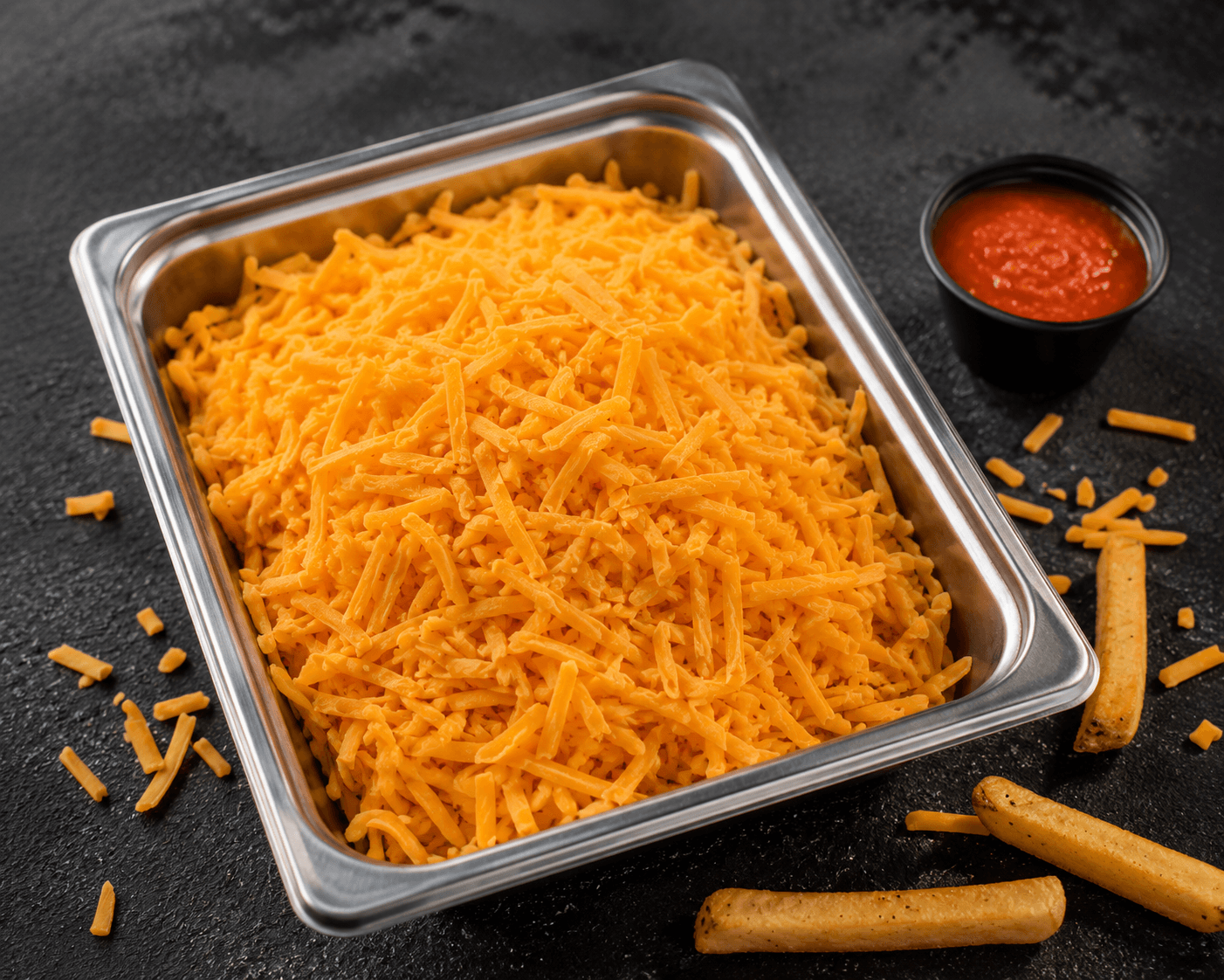 Queso cheddar rallado Juanberto's — de productores lácteos locales mexicanos, listo para derretir en la plancha