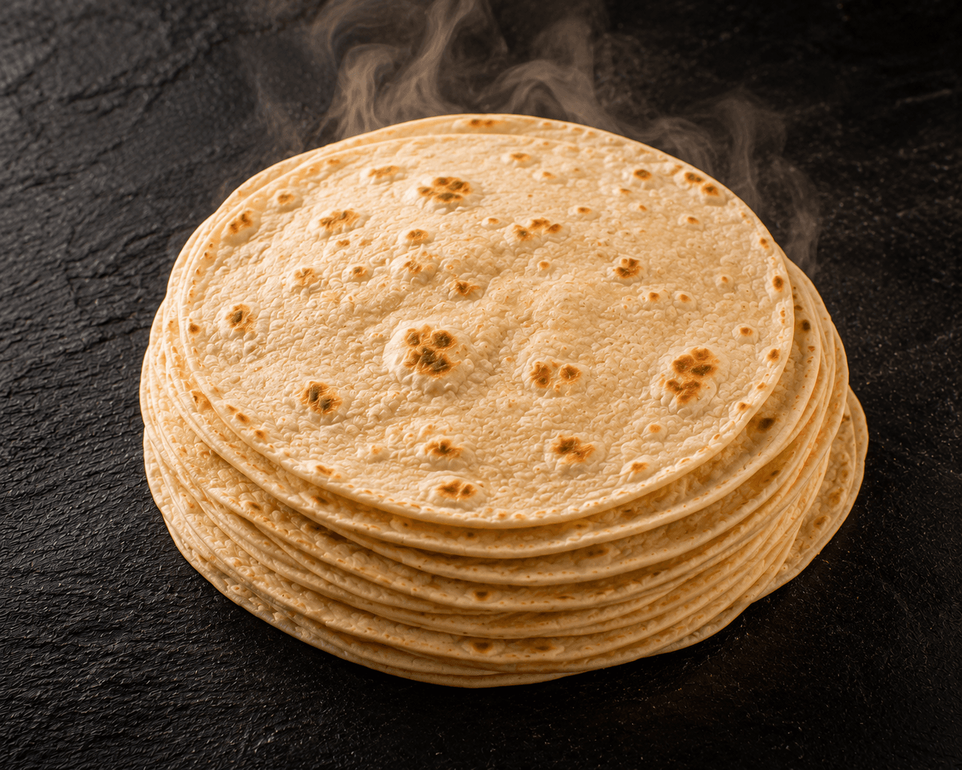 Tortillas de harina Juanberto's — hechas frescas cada día, calientes y flexibles, listas para enrollar el California burrito